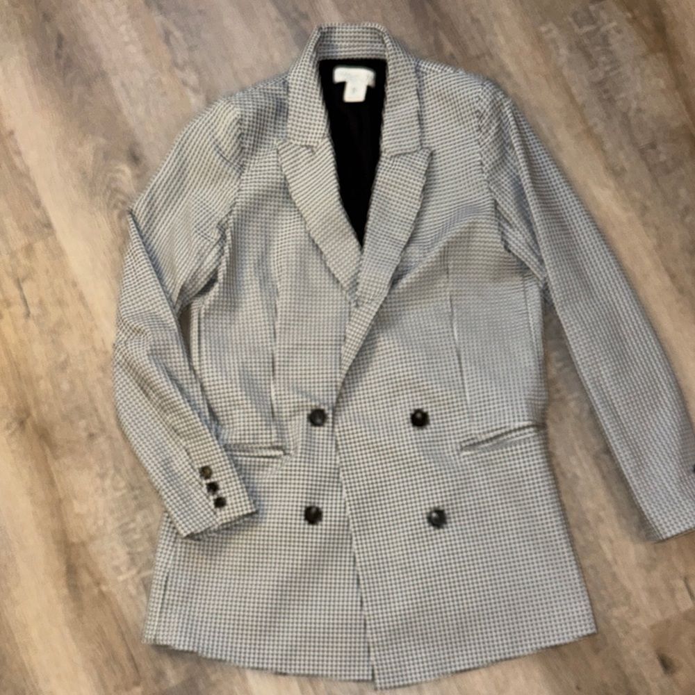 Rachel Zoe Monochrome Checkered Jacket